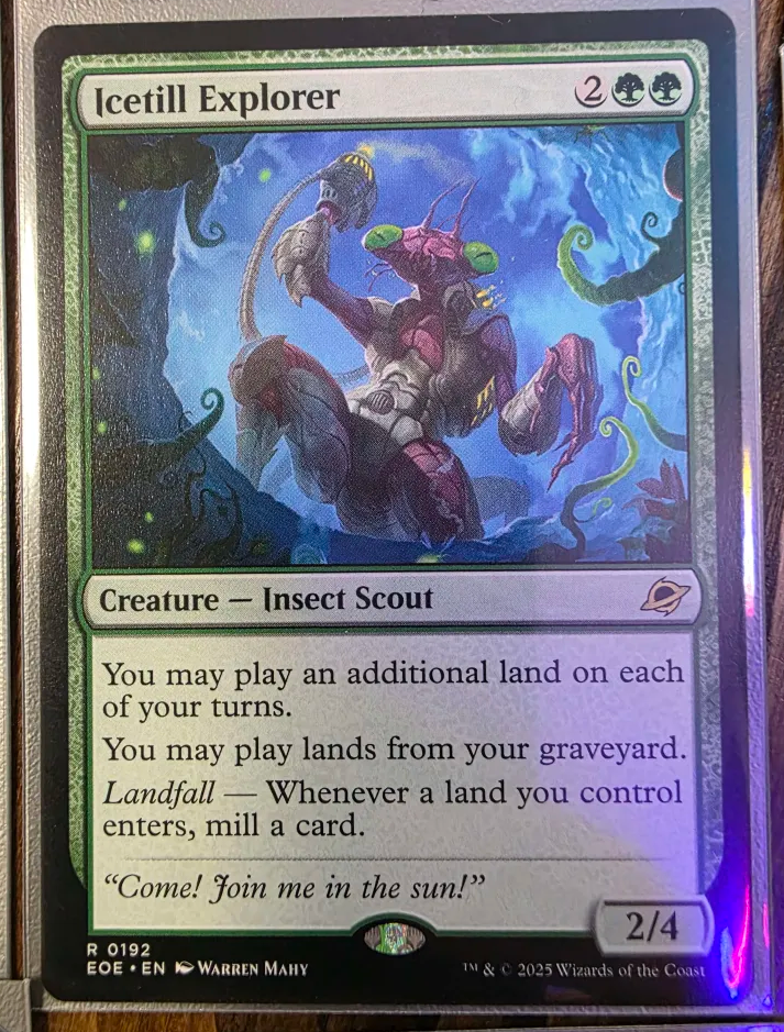 Icetill Explorer Edge of Eternities Card Leaked Photo