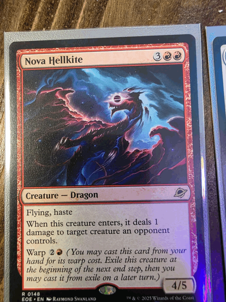 Nova Hellkite Edge of Eternities Card Leaked Photo