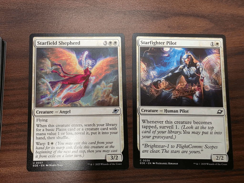 Starfield Shepherd & Starfighter Pilot Edge of Eternities Card Leaked Photo