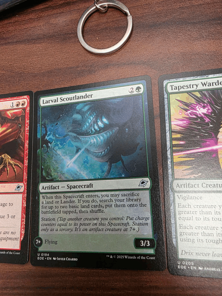 Larval Scoutlander Edge of Eternities Card Leaked Photo