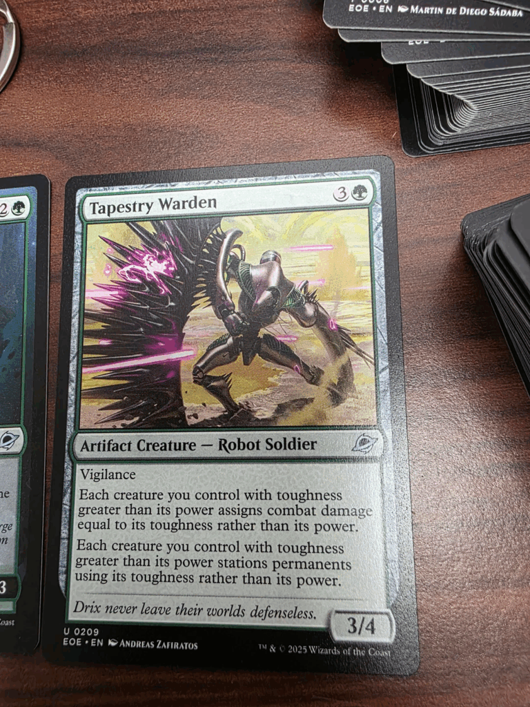 Tapestry Warden Edge of Eternities Card Leaked Photo