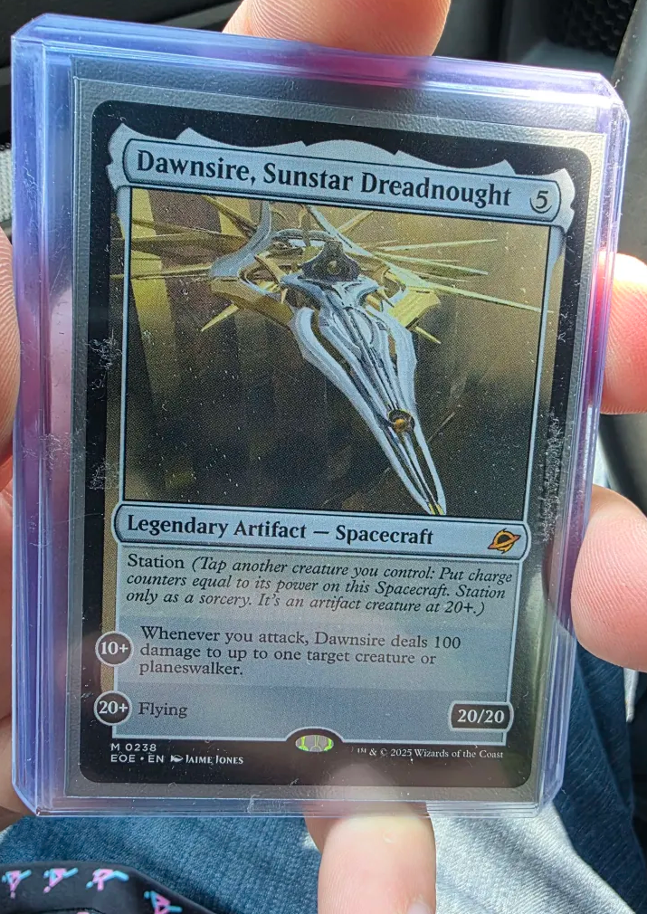 Dawnsire, Sunstar Dreadnought Edge of Eternities Card Leaked Photo